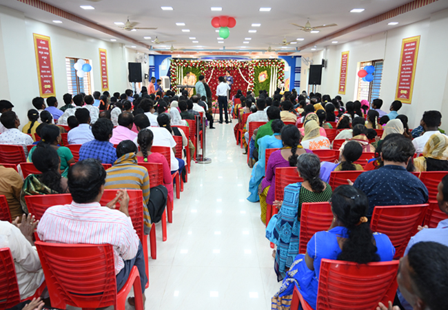 Bro Andrew Richard celebrates his 60th Birthday with grandneur amidst a large number of devotees here on Sunday, 16th, 2023, at Grace Ministry Prayer Centre Budigere in Bangalore with a myriad of wishes.